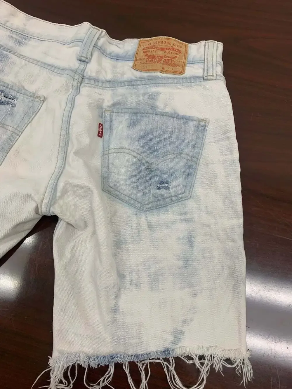 Levi's 511 Mens Distressed Denim Shorts blue Size 30